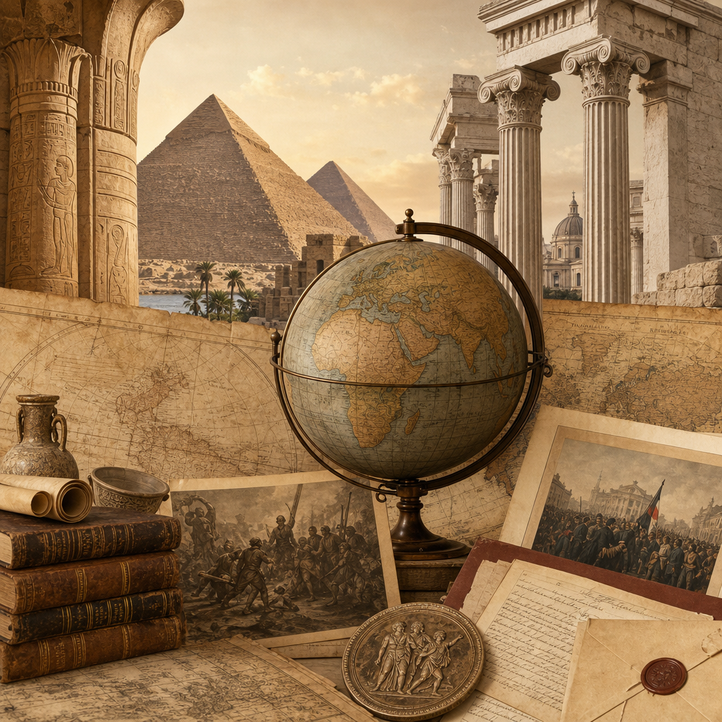 History topics from ancient civilizations to modern events
