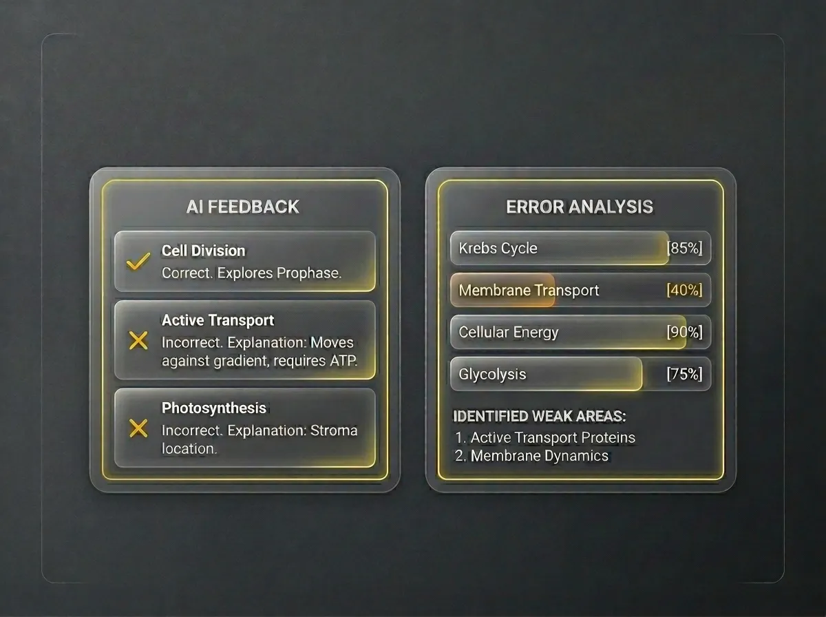 Deep AI Feedback and Error Analysis